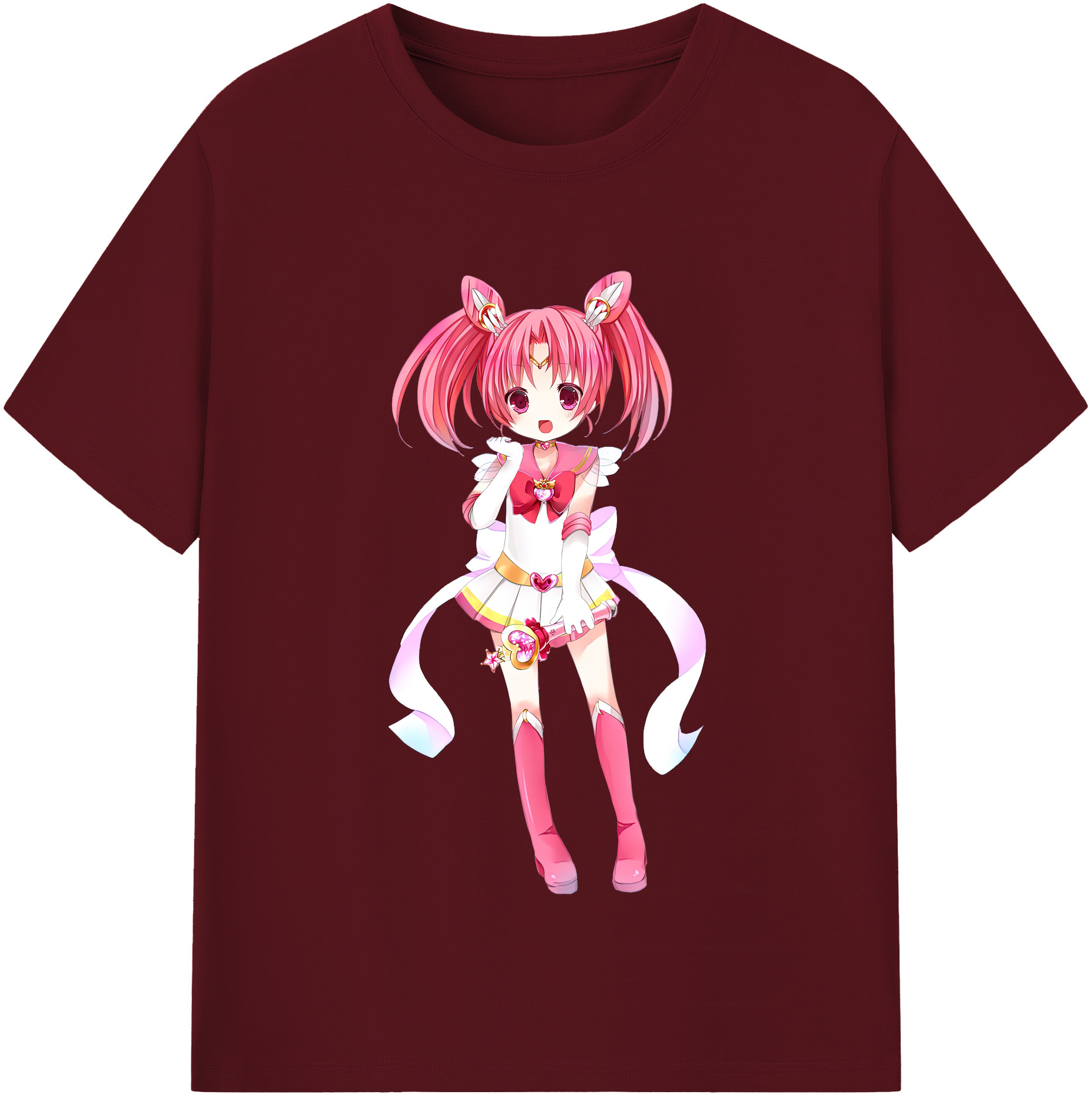 （画像用） 美少女戦士セーラームーン ちびうさ Sailor Moon Chibiusa Tsukino Usagi Small Lady Serenity 綿100％半袖Tシャツ（フロントプリント）